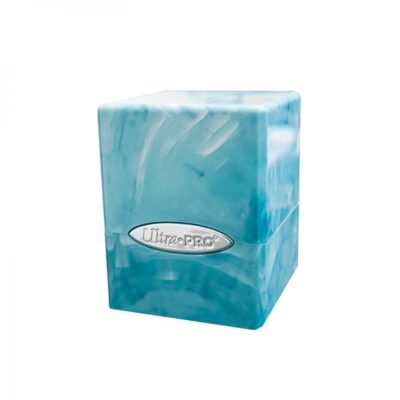 Caja de mazo Satin Cube Marble Azul Claro / Blanco – Ultra Pro