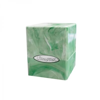 Caja de mazo Satin Cube Marble Verde Lima / Blanco – Ultra Pro