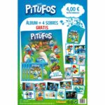 Cartón Starter Pack (Álbum + 4 sobres) Los Pitufos de Panini Cromos