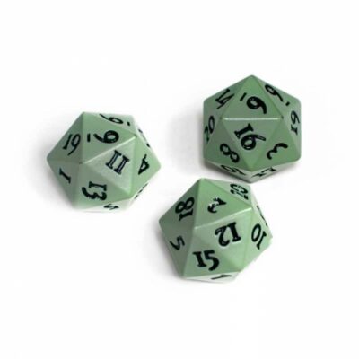 Dados  Vivid Heavy Metal D20 Dice (2 unidades) Cool Matcha   – Ultra Pro