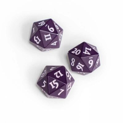 Dados  Vivid Heavy Metal D20 Dice (2 unidades) – Midnight Plum   – Ultra Pro