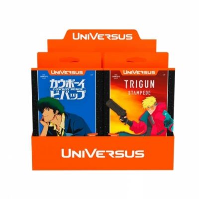 Deck Display Cowboy Bebop and Trigun Stampede Challenger Series Display (8 Unidades)  Inglés –  – UniVersus CCG