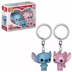 Funko Keychain de Stitch y Angel Disney. Llavero