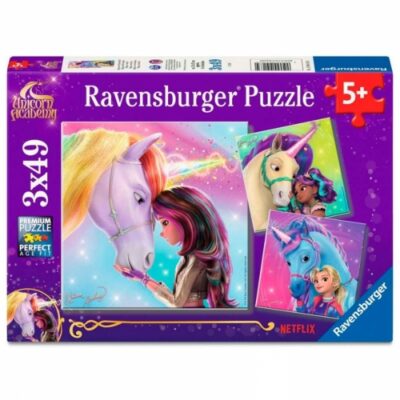 Puzzles Unicorn Academy 3×49 pz de Ravensburger