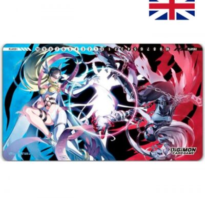 Tapete y set de cartas de Tamer Goods Set Angewomon & LadyDevimon PB14 Inglés – Cartas Digimon TCG