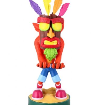 Figura Stand Crash Bandicoot Crash Aku Aku Cable Guys Controller Holder And Phone Stand Crash Bandicoot - Exg