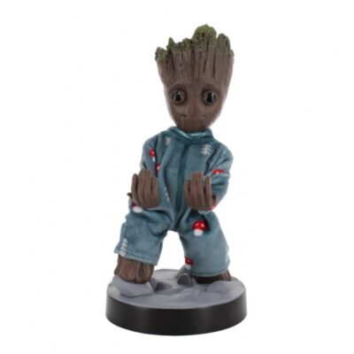 Figura Stand Gotg Toddler Groot In Pajamas Cable Guys Controller Holder And Phone Stand Marvel - Exg