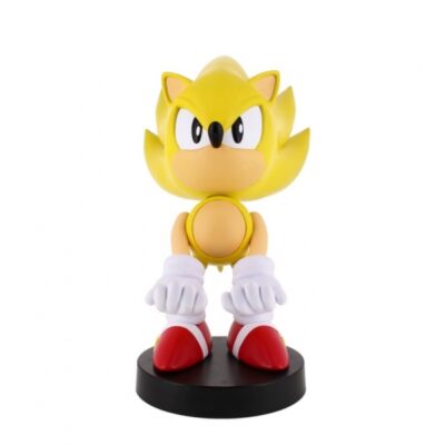Figura Stand Sega Super Sonic Cable Guys Controller Holder And Phone Stand Sonic - Exg