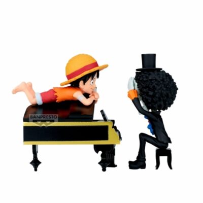 Figuras One Piece Wcf Log Stories-Monkey D.Luffy & Brook 8 Cm (Included Piano)