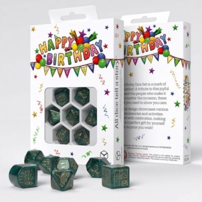 Dados Happy Birthday Balloons (7 Unidades) - Q Workshop